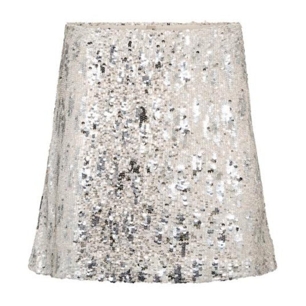 NWT SOYA CONCEPT Angel Silver Sequin Mini Skirt